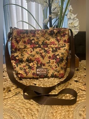 💐Patricia Nash Carmini Sling Crossbody Bag in the Antique Rose floral print